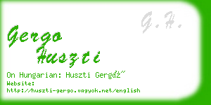 gergo huszti business card